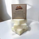 Prairie Fire Candles Pure Beef Tallow Soap Bar, (3 Pack) Grass Fed and Finished - Face, Body and Hair - Cleans, Moisturizes, Soothes, and Hydrates. Natural and Organic Fragrance Free