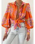 BTFBM Women's Boho V Neck Button Down Top
