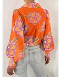 BTFBM Women's Boho V Neck Button Down Top