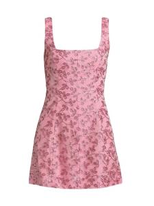 Pink Brooke Sequined Organza Minidress by Markarian