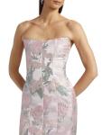 Light Pink Brocade Strapless Gown by Markarian