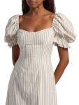 Markarian Alia Burgundy Striped Midi Dress