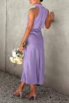 PRETTYGARDEN Women's Elegant Sleeveless Satin Maxi Dress