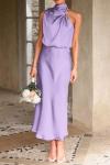 PRETTYGARDEN Women's Elegant Sleeveless Satin Maxi Dress