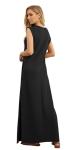 GRECERELLE Women's Black Maxi Dress with Pockets
