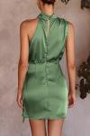 PRETTYGARDEN Women's Satin Mock Neck Cocktail Dress