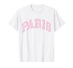 Pink Parisian Style Preppy T-Shirt