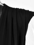 LYANER Women's Black V Neck Ruched Bodysuit