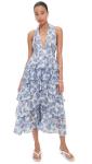 Odessa Ivory Blue Multi Maxi Dress for Women