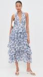 Odessa Ivory Blue Multi Maxi Dress for Women