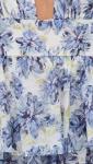 Odessa Ivory Blue Multi Maxi Dress for Women