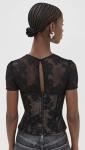 Black Lace Bustier Top by Self Portrait