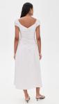 WAYF Women's Midi Dress with Ruched Waist, Mocha