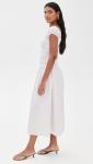 WAYF Women's Midi Dress with Ruched Waist, Mocha