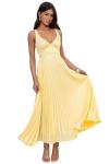 QIAGE Yellow Bridesmaid Dresses Long Satin Flowy Prom Dress Maxi Formal Dresses for Women 0