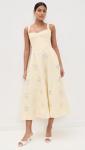 Bardot Women's Lilah Corset Midi Dress, Yellow DSY, 2