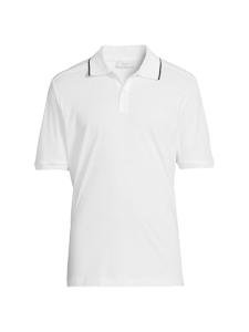 Eton, Tipped Collar Jersey Polo Shirt, Large, White
