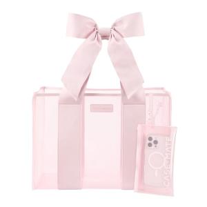 Case-Mate Pink Bow Beach Tote - Lightweight Beach Bag with Phone Pouch for Women - Waterproof, Tip-Proof, Foldable & Washable - Tote Bag for Pool, Travel and Vacation - Large