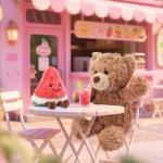 Apricot Lamb Watermelon Plush Toy for Kids