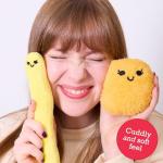 Emotional Support Chicken Nuggets Plush Set with Basket