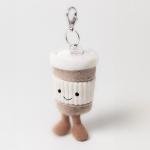 Jellycat Coffee-To-Go Bag Plush Keychain Charm