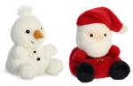 Santa Claus and Snowman Plush Gift Set