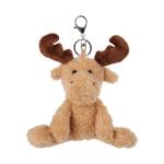 Apricot Lamb Brown Reindeer Plush Keychain Toy