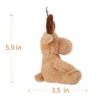 Apricot Lamb Brown Reindeer Plush Keychain Toy