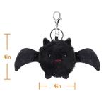 Adorable Black Bat Plush Keychain for Kids