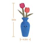 Apricot Lamb Plush Tulips in Potted Vase