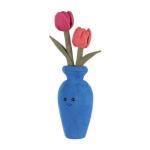 Apricot Lamb Plush Tulips in Potted Vase