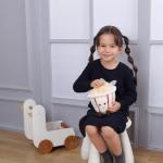 Apricot Lamb Popcorn Plush Toy for Kids