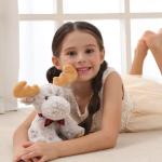 Gray Reindeer Plush Toy - Soft Cuddly Friend