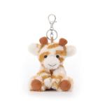 Apricot Lamb Giraffe Plush Keychain Toy for Kids