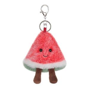 Cute Apricot Lamb Watermelon Plush Keychain Toy