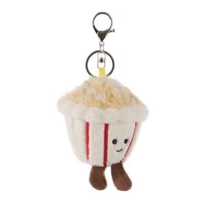 Cute Apricot Lamb Popcorn Plush Keychain Toy