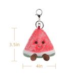 Cute Apricot Lamb Watermelon Plush Keychain Toy