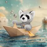 Velvet Raccoon Plush Toy - Soft and Cuddly