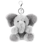 Cute Gray Elephant Plush Keychain for Kids