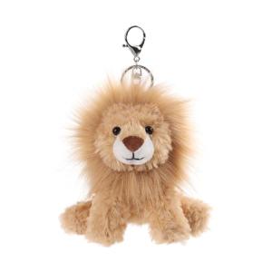 Yellow Lion Plush Keychain for Kids' Bags