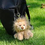 Yellow Lion Plush Keychain for Kids' Bags