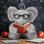 Cute Gray Elephant Plush Keychain for Kids