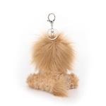 Yellow Lion Plush Keychain for Kids' Bags