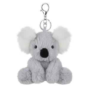 Cute Gray Koala Plush Keychain for Kids