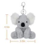 Cute Gray Koala Plush Keychain for Kids