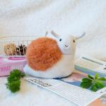 Fluffy Apricot Lamb Snail Plush Toy for Kids