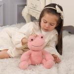 Soft Velvet Apricot Lamb Frog Plush Toy 8.5