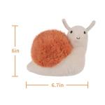Fluffy Apricot Lamb Snail Plush Toy for Kids