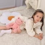 Soft Velvet Apricot Lamb Frog Plush Toy 8.5