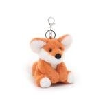 Apricot Lamb Plush Orange Fox Soft Keychain Toy